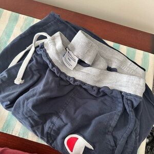 Champion Kids Dark Blue Joggers with Gray Waistband